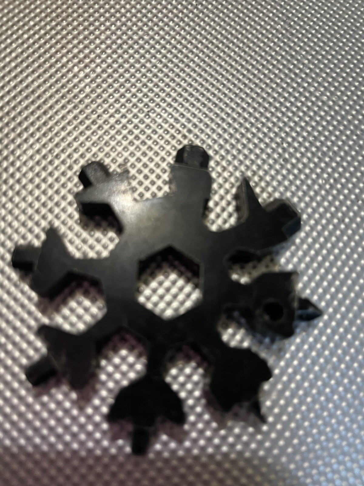 Black Snowflake-Shaped Steel Multi-Tool Hex Wrench Screwdrivers Lightweight