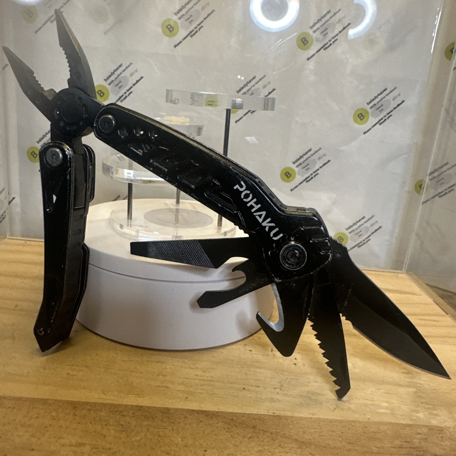 Multitool Knife, Pohaku 13 in 1 Pocket Multitool, Multi Tool with 3″ Large Blade