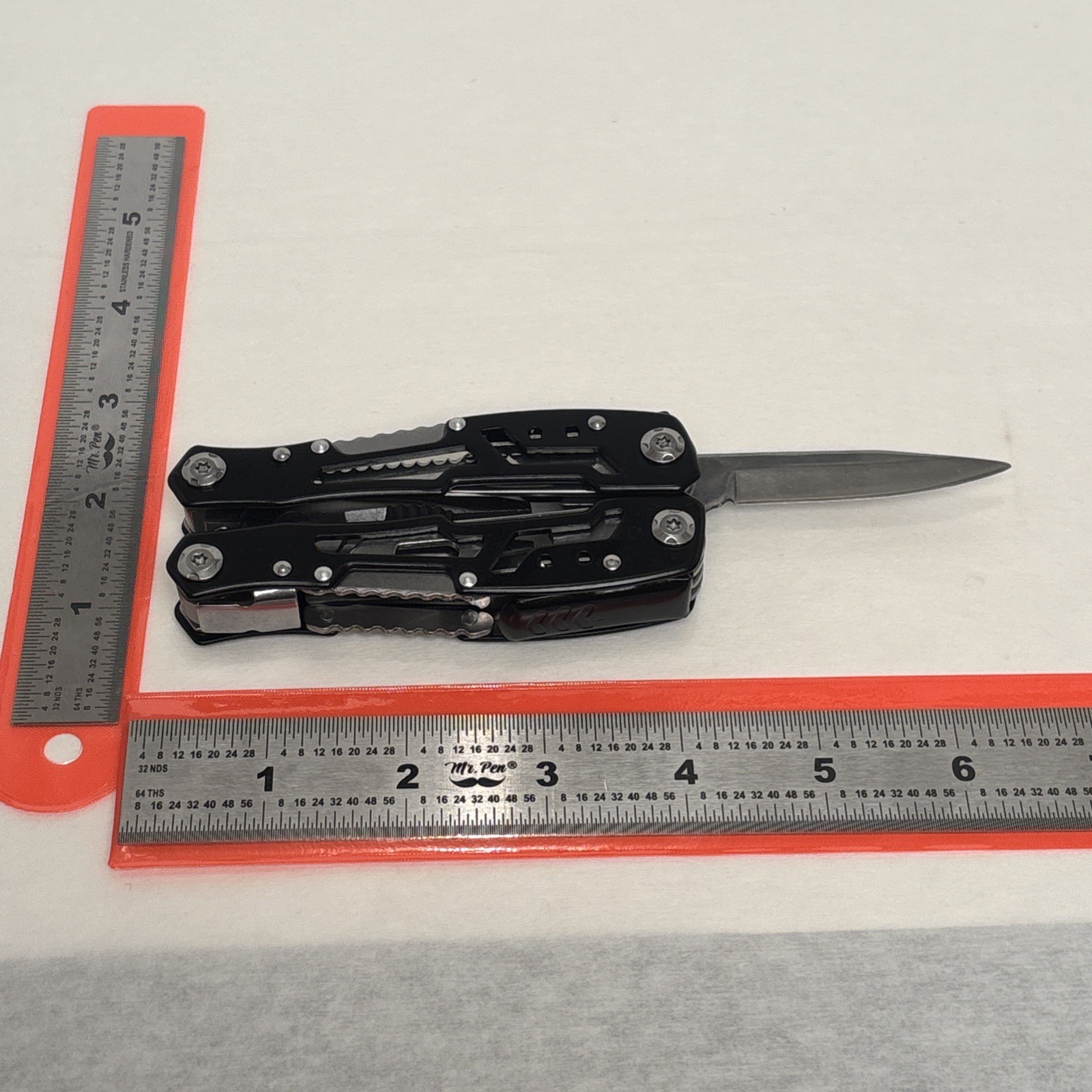 FANGFO Multi-Tool Tactical Black Heavy Duty Pocket Pliers EDC Tool w/ Pouch EDC