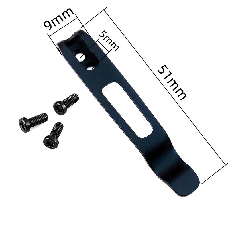 Titanium CNC Pocket Clip for Folding Knife EDC DIY Replacement Part