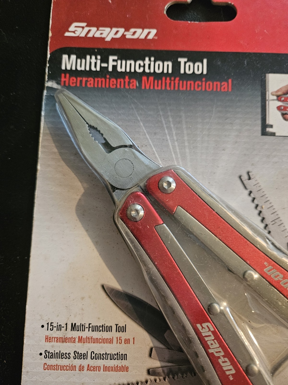 Snap-On Tools Red Multi-Tool Folding Pocket Knife w/ Pliers – Compact Tool