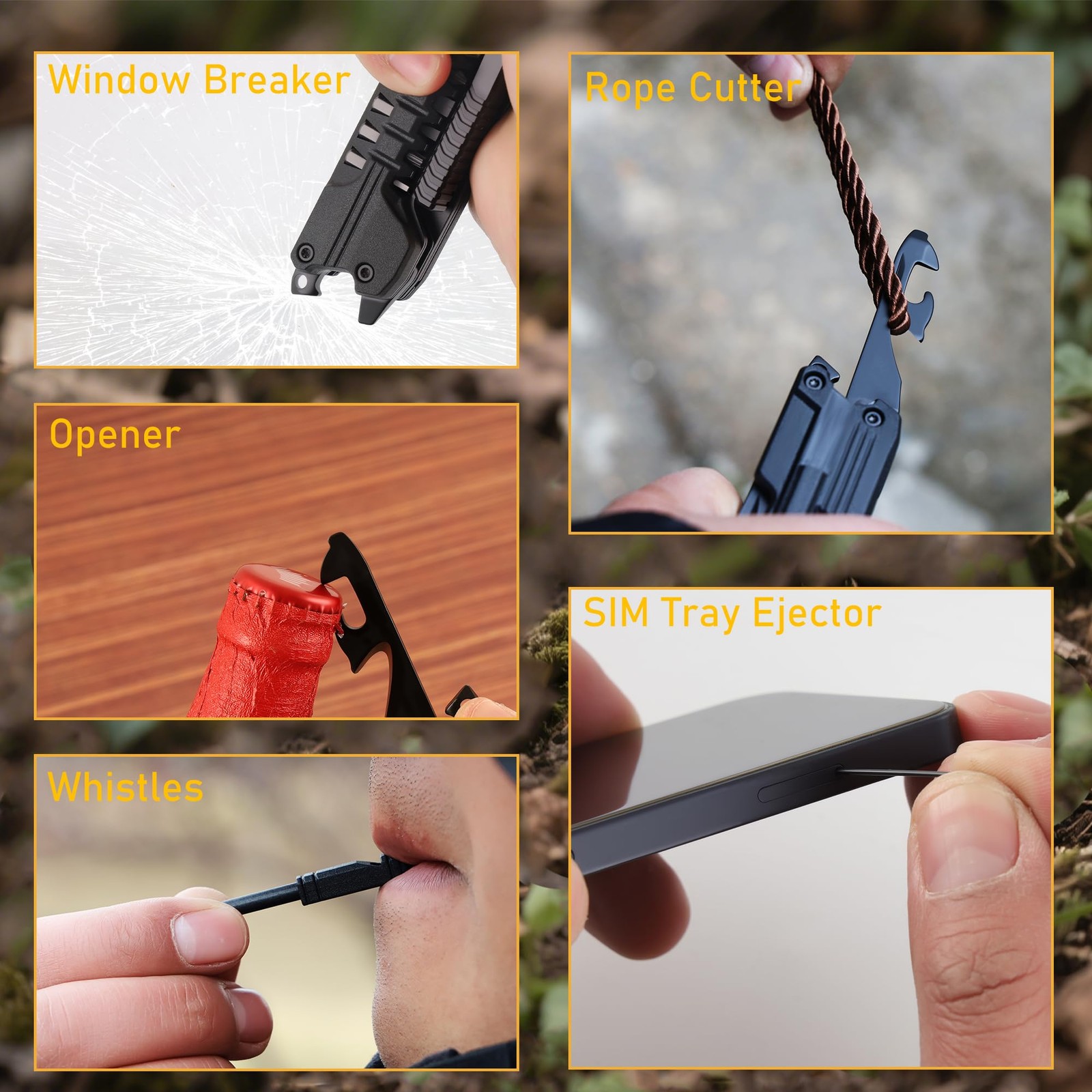 Multitool Knife with Nylon Pouch, 22 in 1 EDC Multi Tools with Fire Starting …