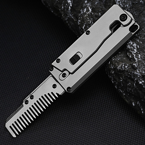 Titanium Alloy Pocket Folded Health Comb Combing Hair Outdoor EDC Multi Tools