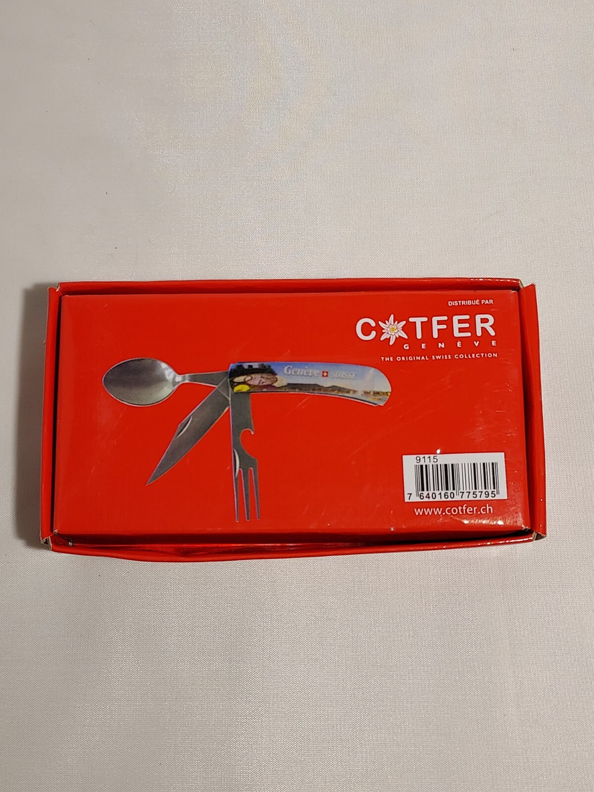 Cotfer Geneve Suisse Switzerland Picnic Tool-spoon, fork, knife, bottle opener