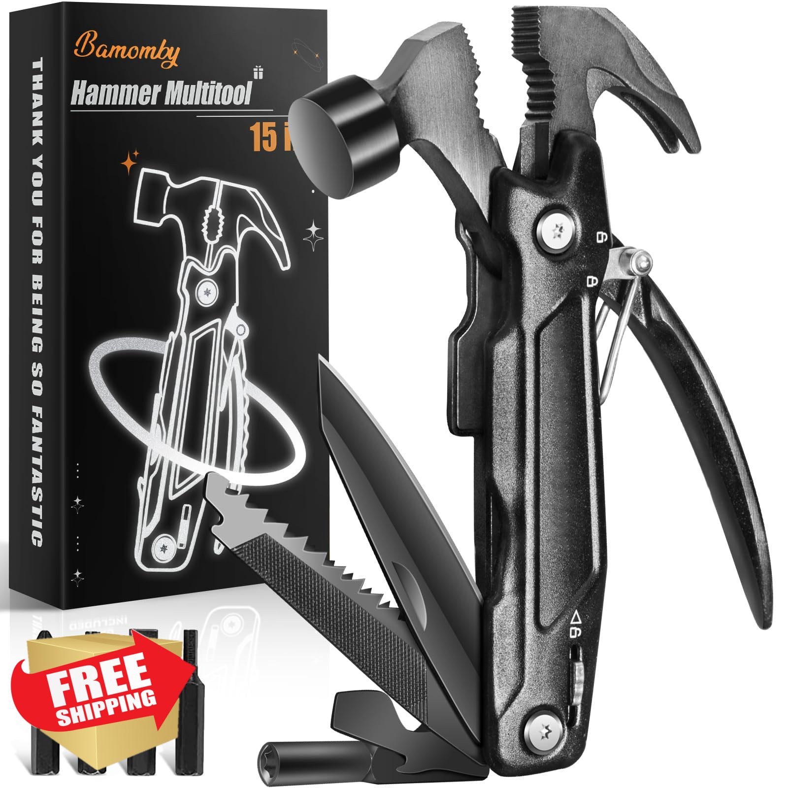 Bamomby Hammer Multitool 15 in 1 Gifts