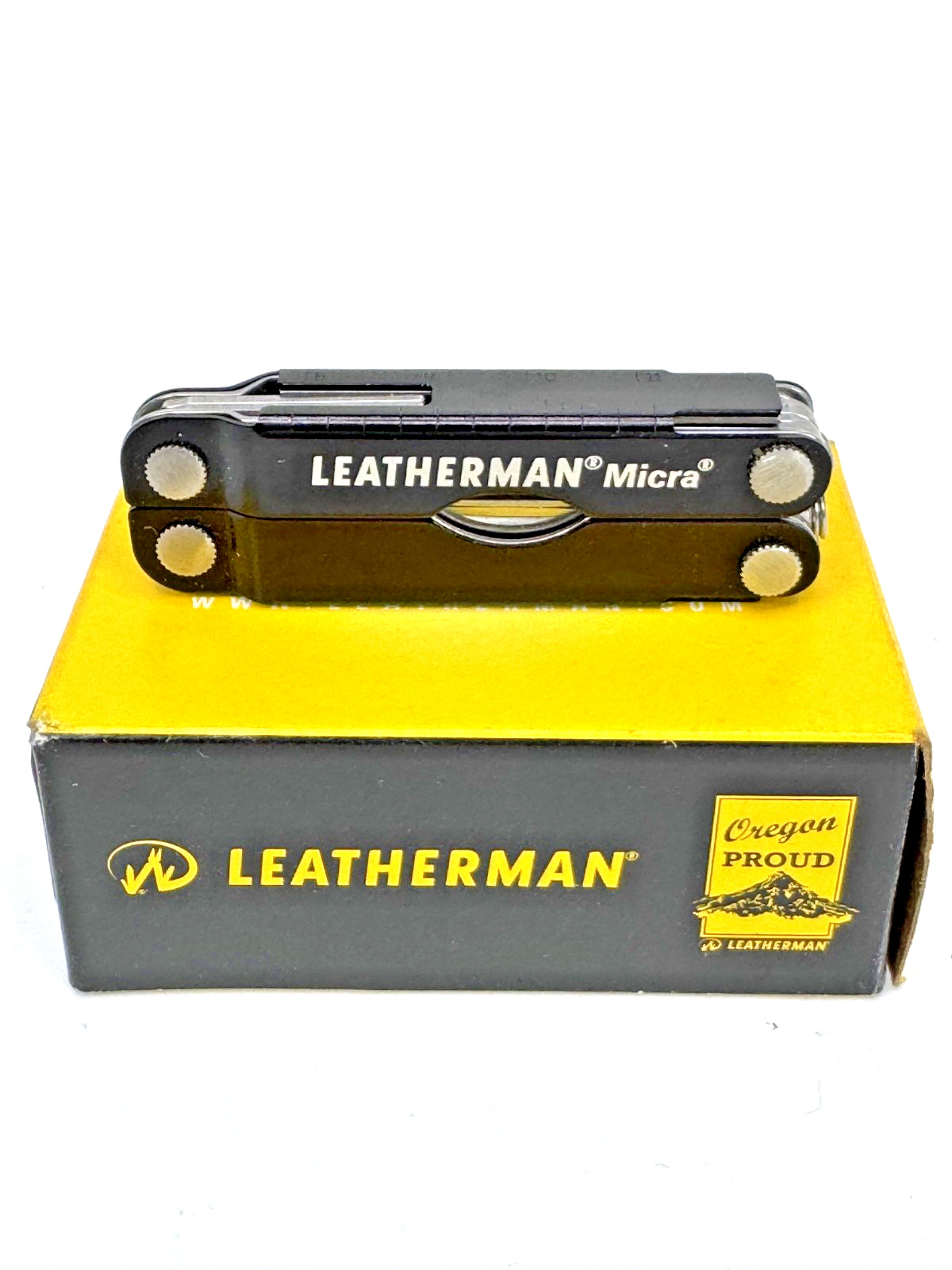Leatherman MICRA BLACK Aluminum Multitool Keychain Key Ring Size New In Box
