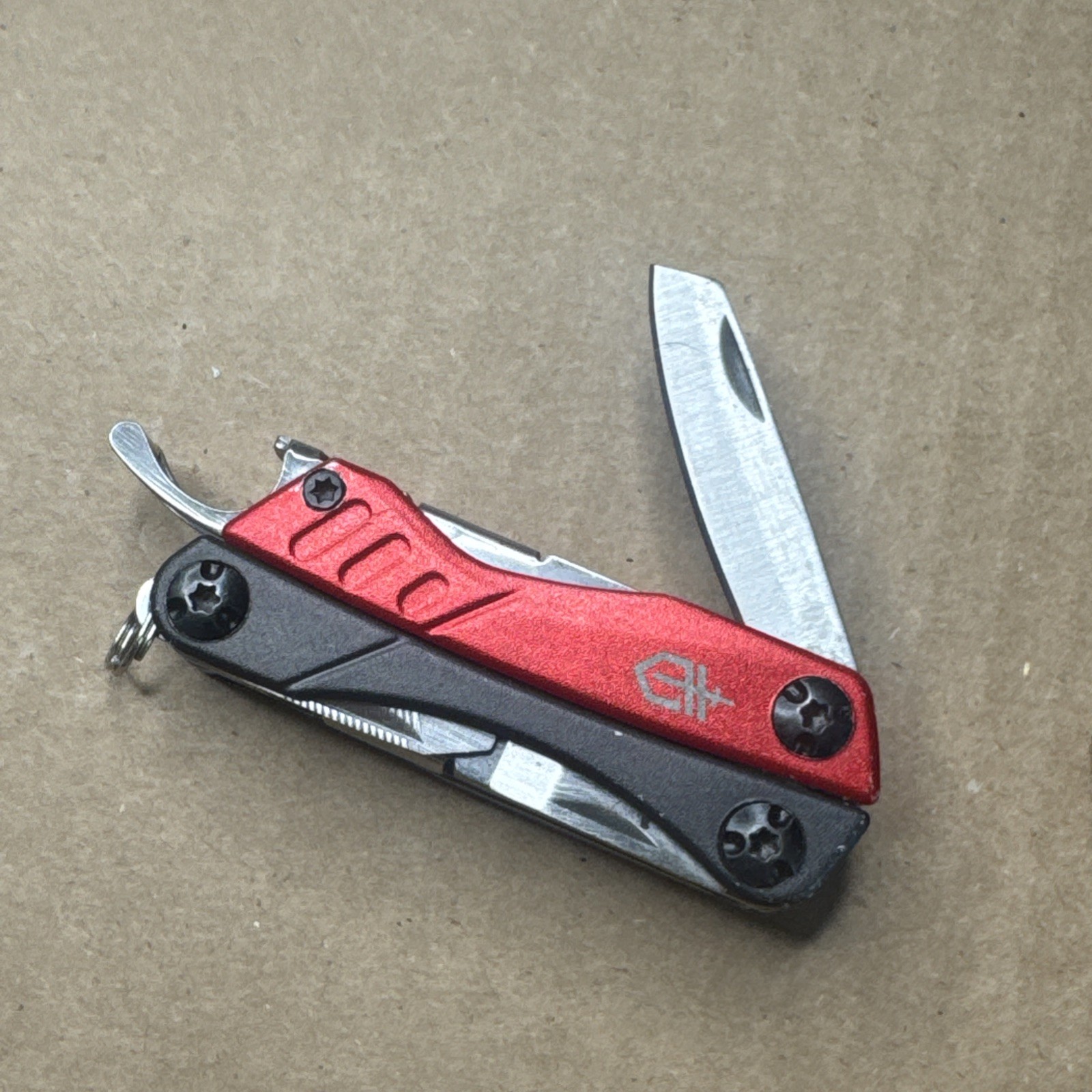 Lot 2 Gerber Dime Multi-Tool Pocket Knife Keychain Folding Pliers, Red And Black
