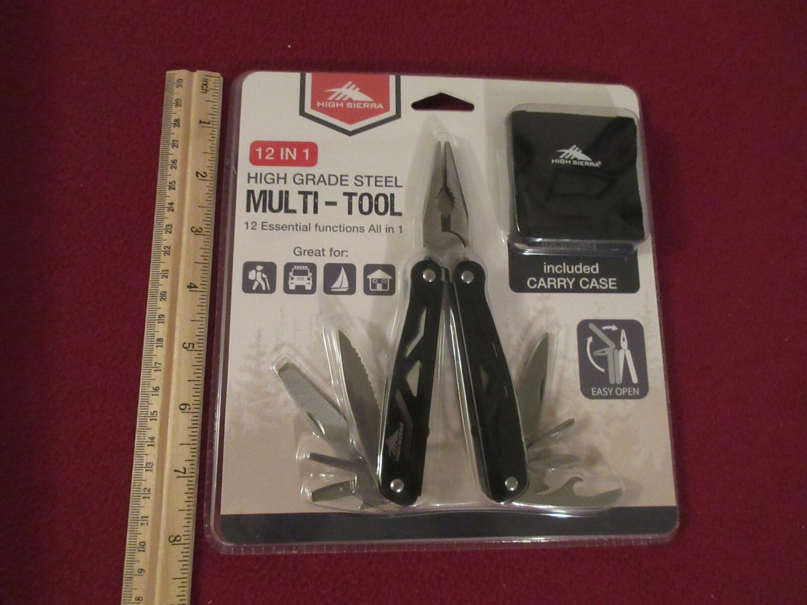 HIGH SIERRA 12-IN-1 MULTI-PLIERS TOOL + 12-IN-1 COMPACT TOOL STAINLESS STEEL