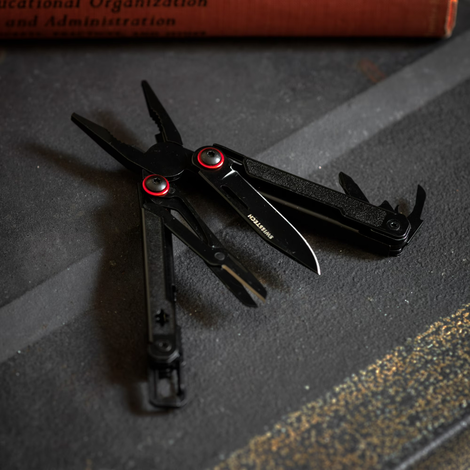 Swiss Tech Uberall 11-in-1 Folding Mini Multi-Tool Ultra Compact with Leather Sh