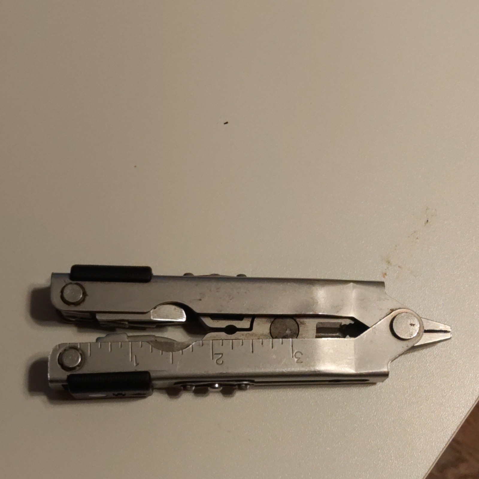 Gerber Multi-Tool Stainless Steel Silver Knife File Pliers Bottle Opener Ruler