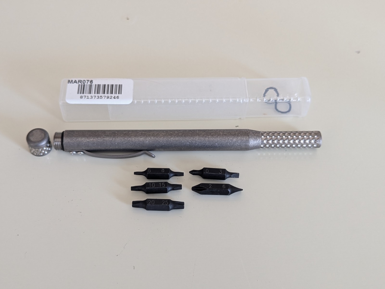 Maratac County Comm XXL Titanium Pen Driver 5 double sided bits with Pocket Clip