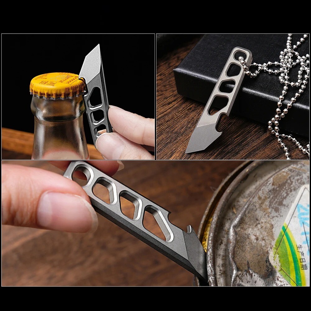 55mm TC4 Titanium Alloy Crowbar EDC Portable Open Tool Bottle Opener Pry Bar