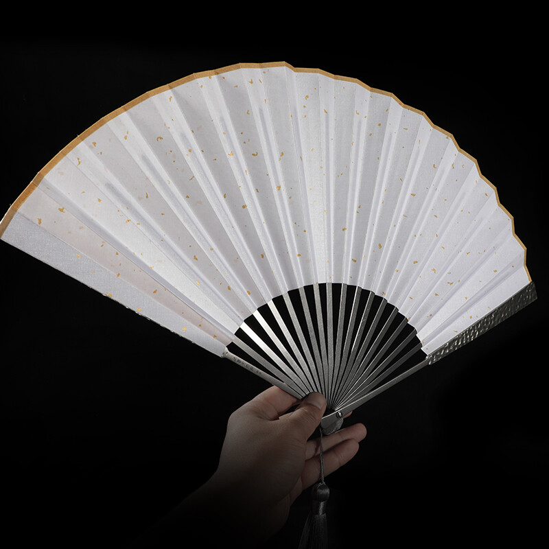 Titanium Alloy Folding Fan Chinese Style 9 Inch Men’s Kung Fu Tai Chi Fan