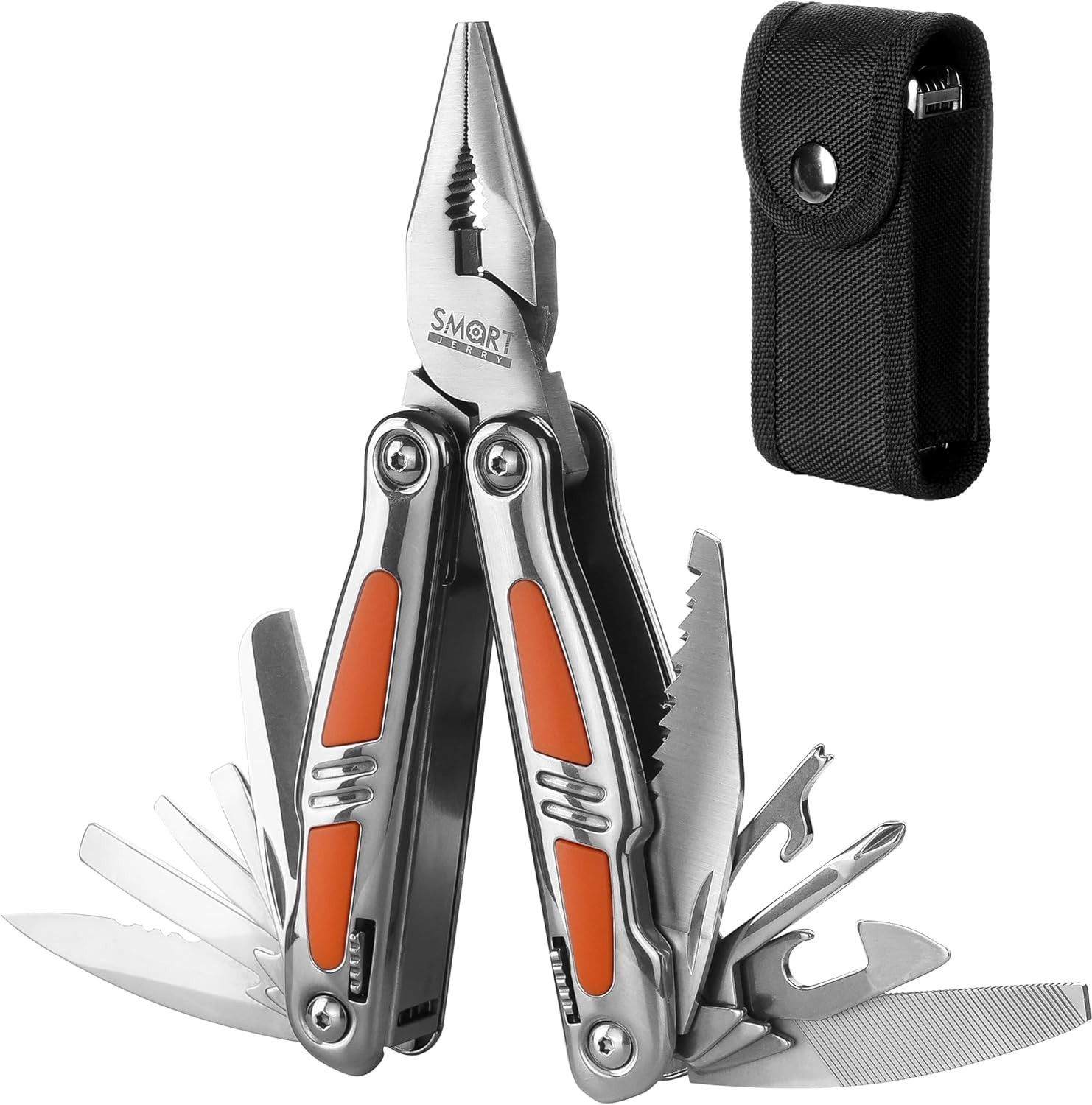 14-in-1 Stainless Steel Multitool Pliers with Sheath | Perfect for Camping
