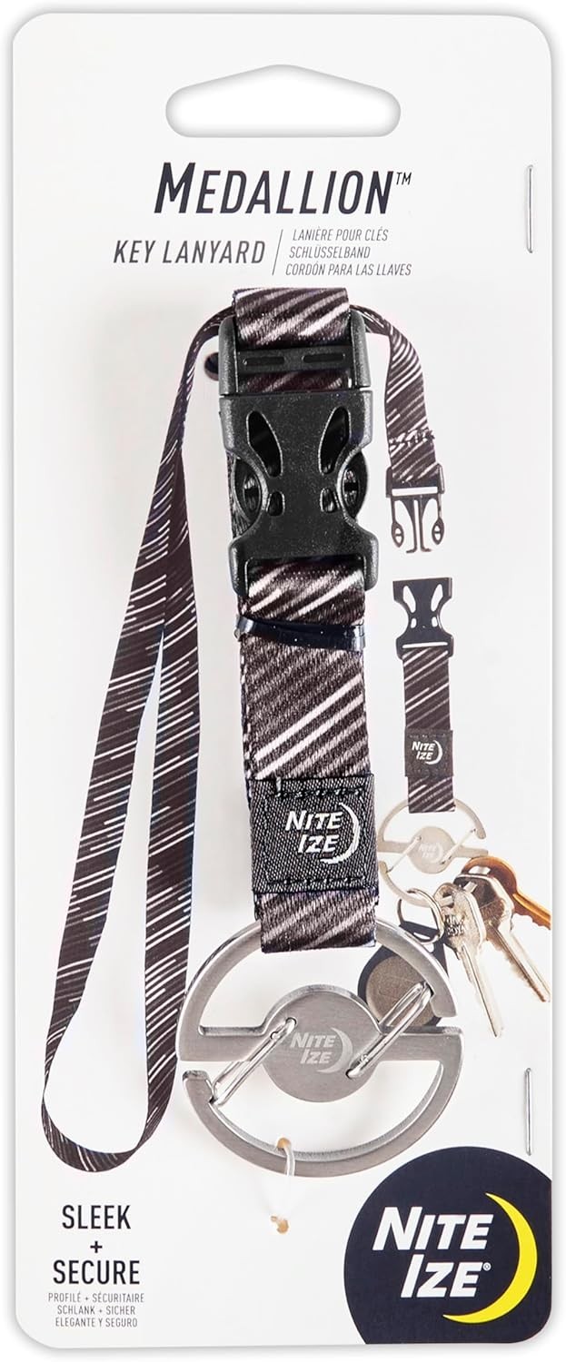Nite Ize Medallion Key Lanyard with Stainless Steel Key Ring