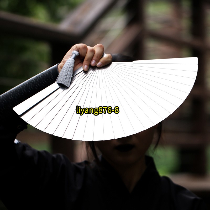 Stainless Steel Metal Folding Fan Portable Martial Art Kung Fu Tai Chi Fan Toy