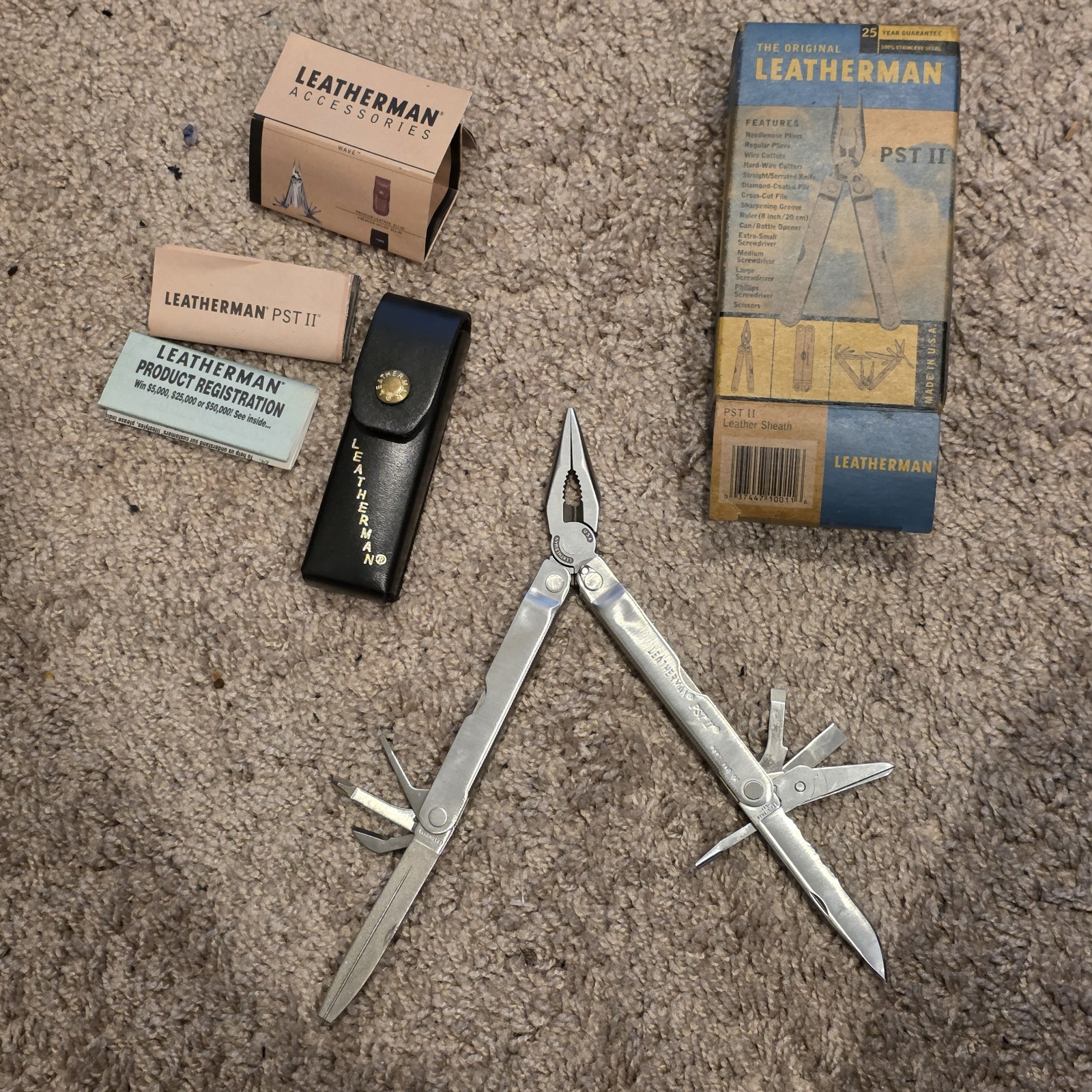 Rare Leatherman PST II Multi-Tool New NOS with box papers and sheath 1998