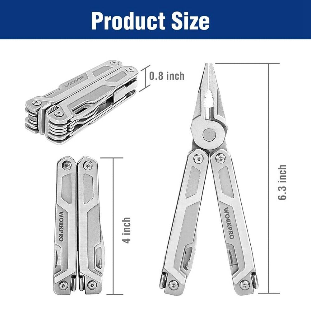 NEW Multitool 15-In-1/21-in-1 Stainless Steel Multi Tool Pocket Knife Plier Tool
