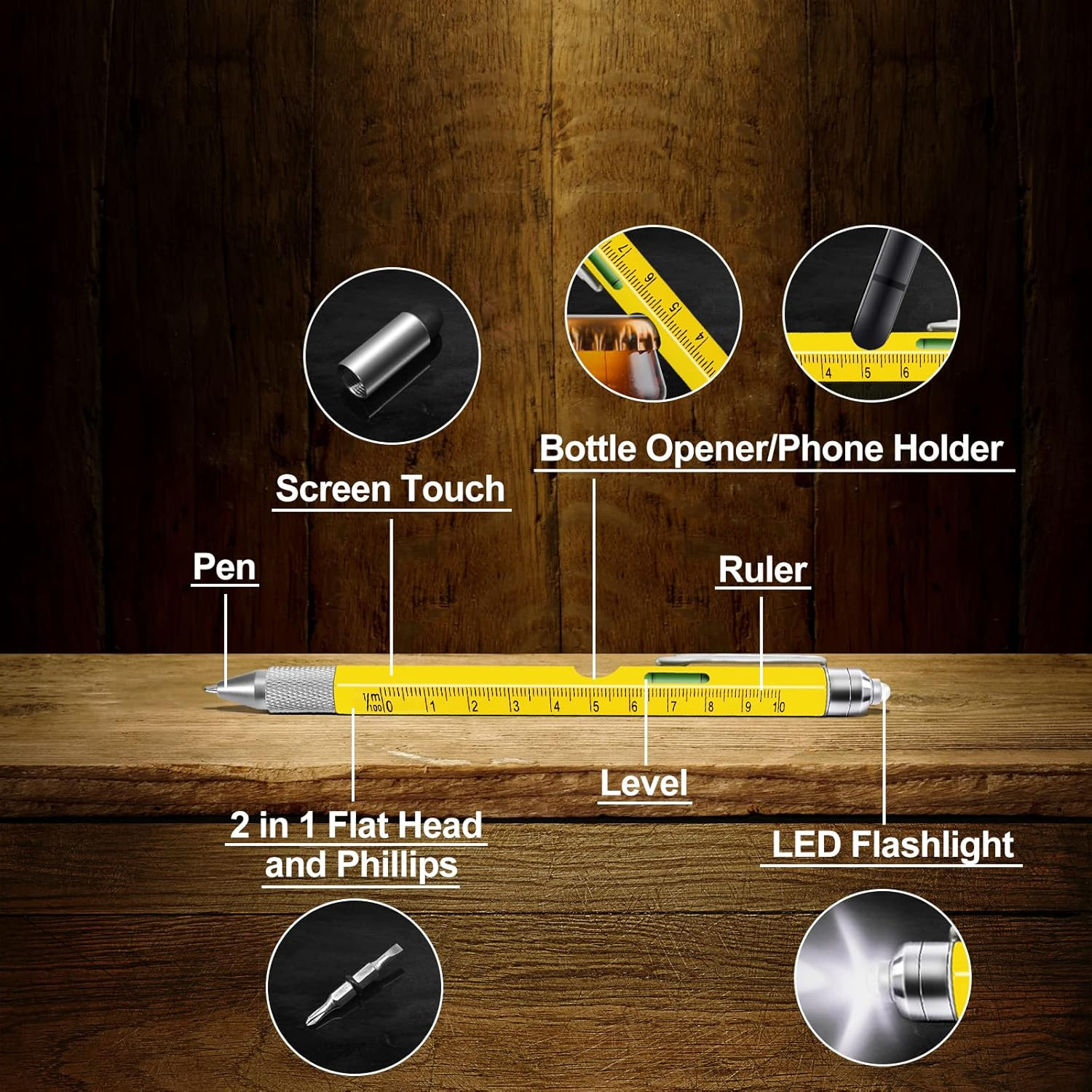 Easter Gifts for Men, 9 in 1 Multitool Pen, Easter Basket Stuffers, Anniversary
