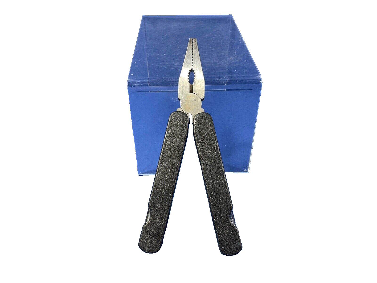 Unbranded, Black 8-Multi-Tool w/ Pliers, Screwdrivers, Openers, Saw Blade, Etc