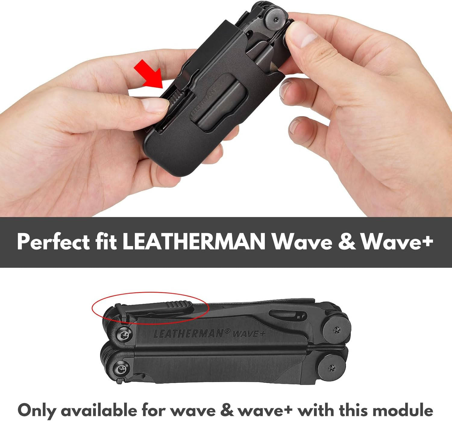 Sheath for LEATHERMAN Wave & Wave Plus, Wave Case with 360° Rotable Clip, Easy C