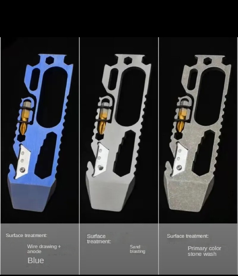 11-in -1 Multifunctional Anodized Blue Pry-Bar EDC Multi-Tool New 1 Pcs