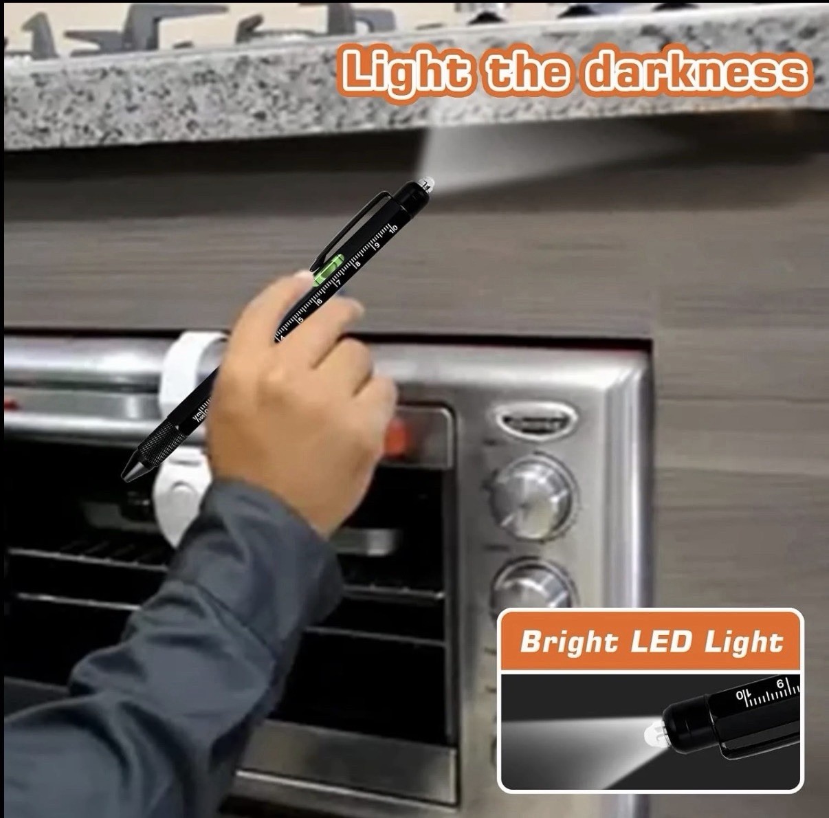 Compact 9-in-1 Multitool Pen with LED Light – Exceptional Gift for Any Occasion