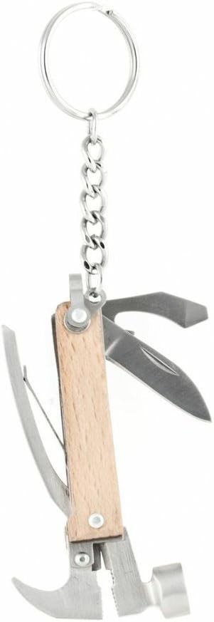10 in 1 Pocket Compact EDC Gear Equipment Stainless Steel Multi-Tool White Wood