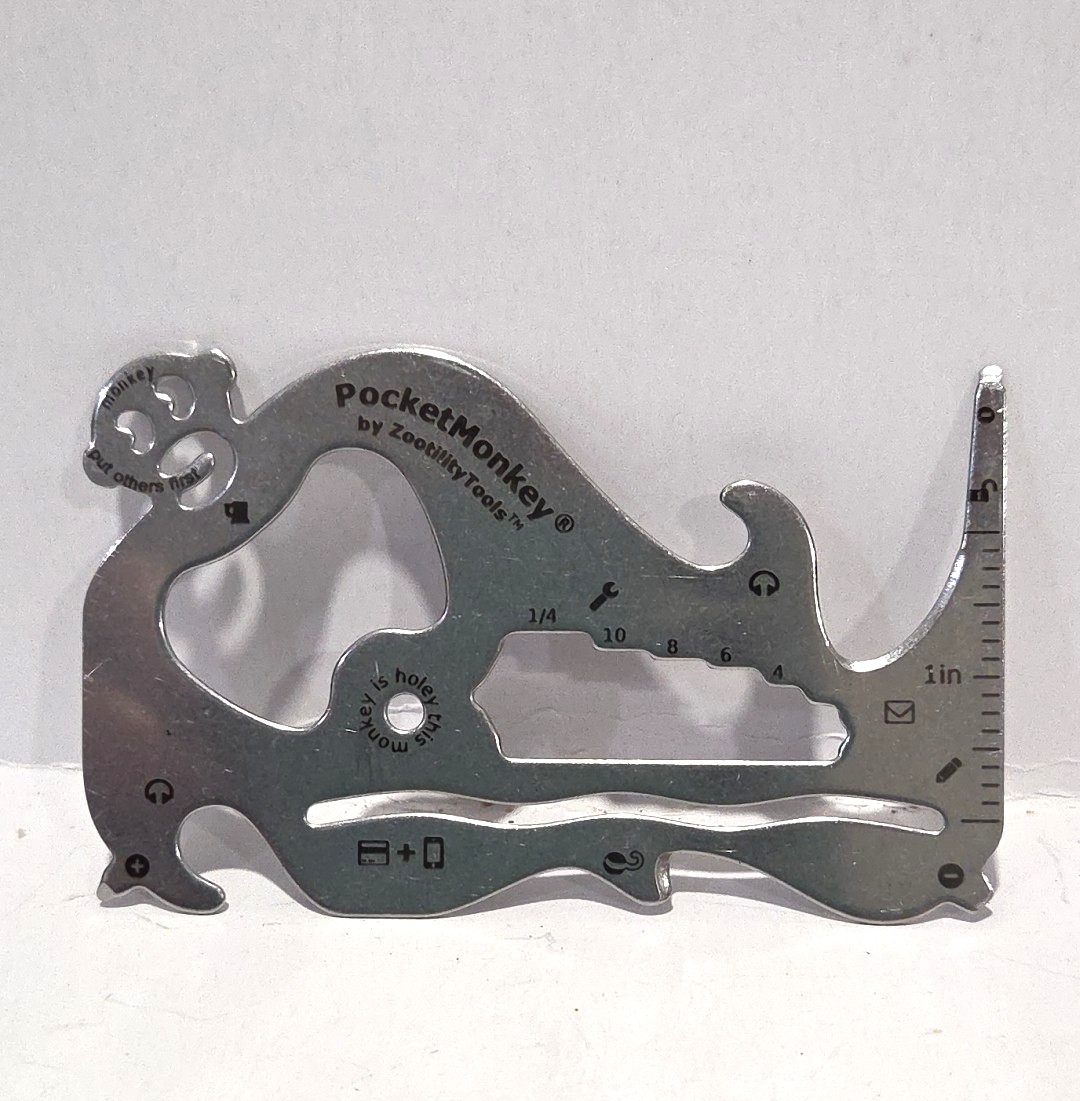Zootility Tools Pocket Monkey Flat Multi Tool Fits Your Wallet Stainless Steel