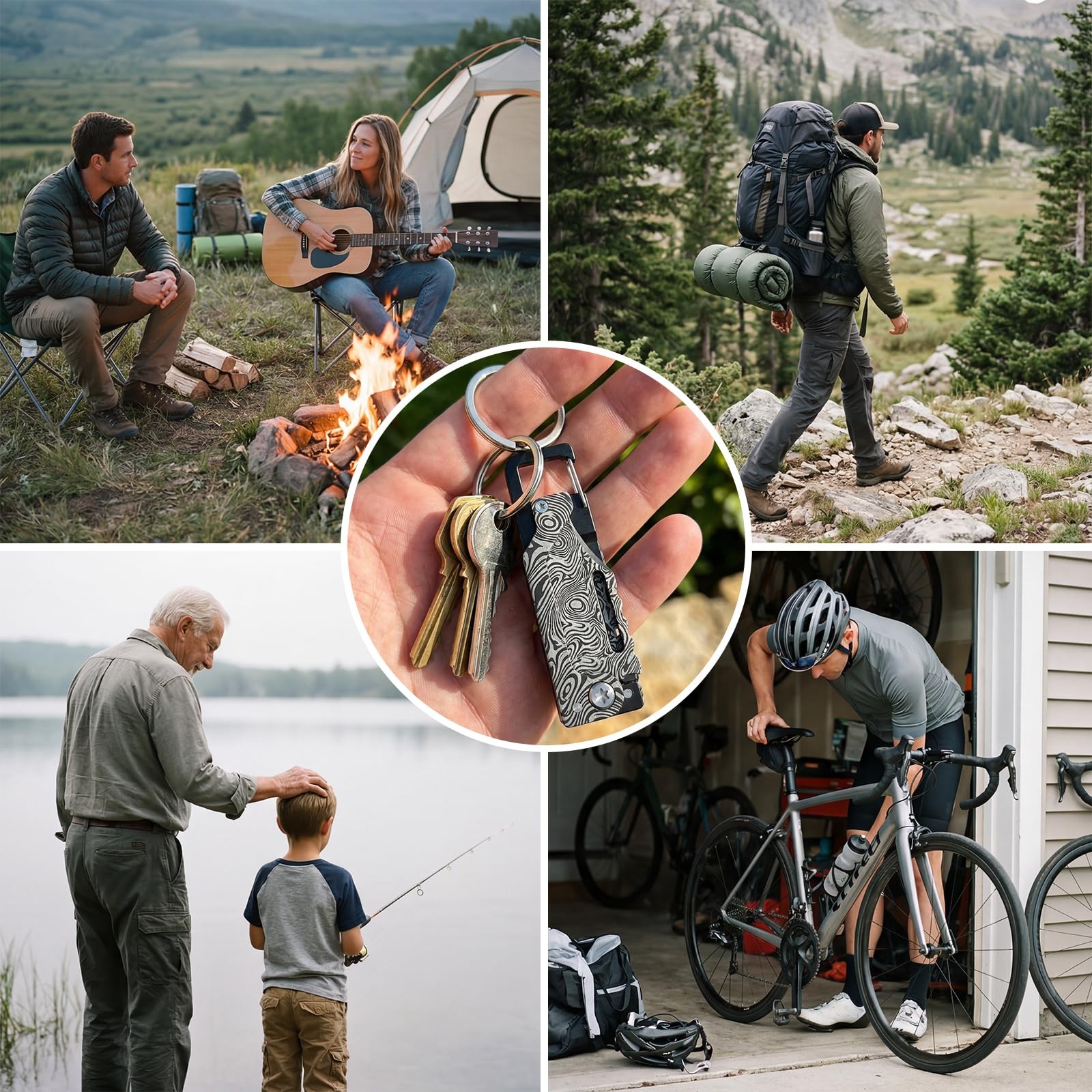 Versatile 9-in-1 Mini Multitool Knife for Camping, Hiking, Outdoor Use