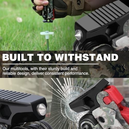 18-in-1 Camo Multitool Pliers with Fire Starter, Window Breaker & Whistle – EDC