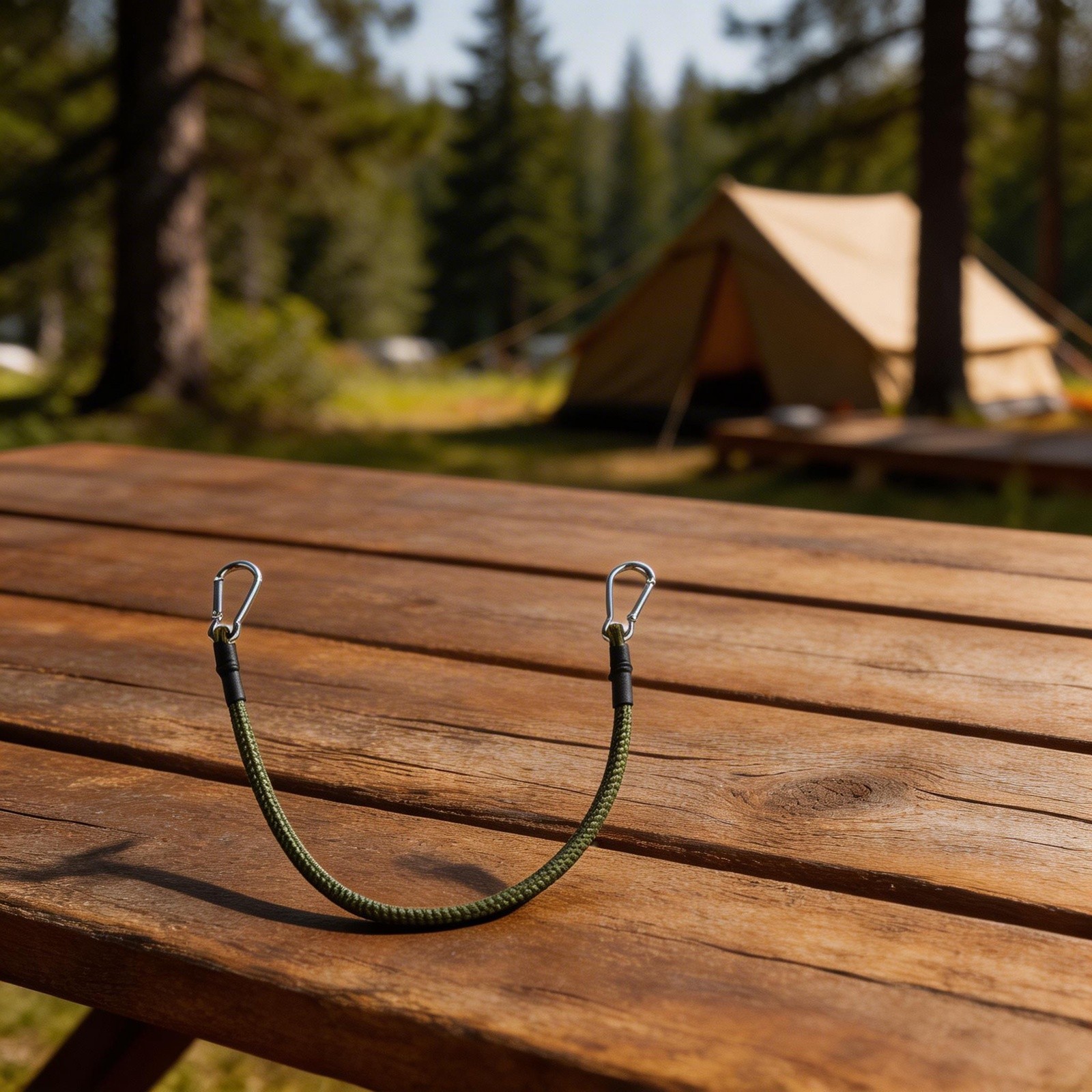 Strong Elastic Rope with Carabiner Hooks 8mm Thick for Outdoor Luggage Tie Down