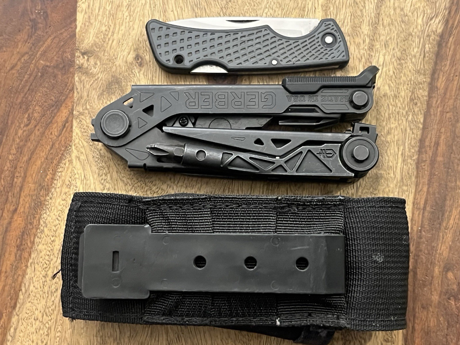 Gerber Center Drive Multi Tool Black USA Excellent Cond w/Sheath & US1 Lot Of 2
