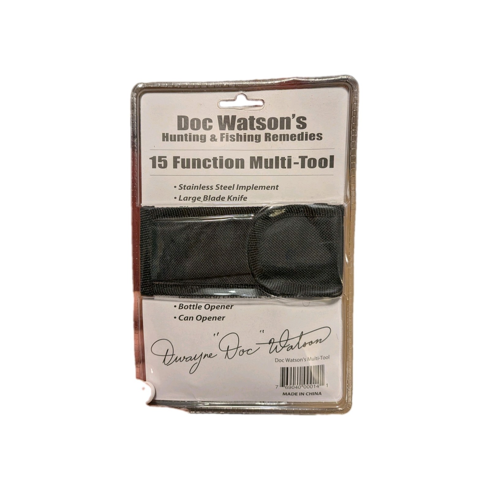 NEW Doc Watson’s Hunting & Fishing Remedies 15 Function Multi-Tool
