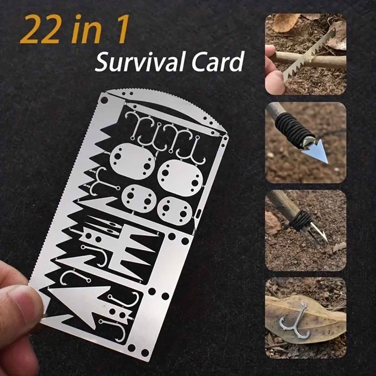 22-in-1 Stainless Steel Multifunctional Tool Card