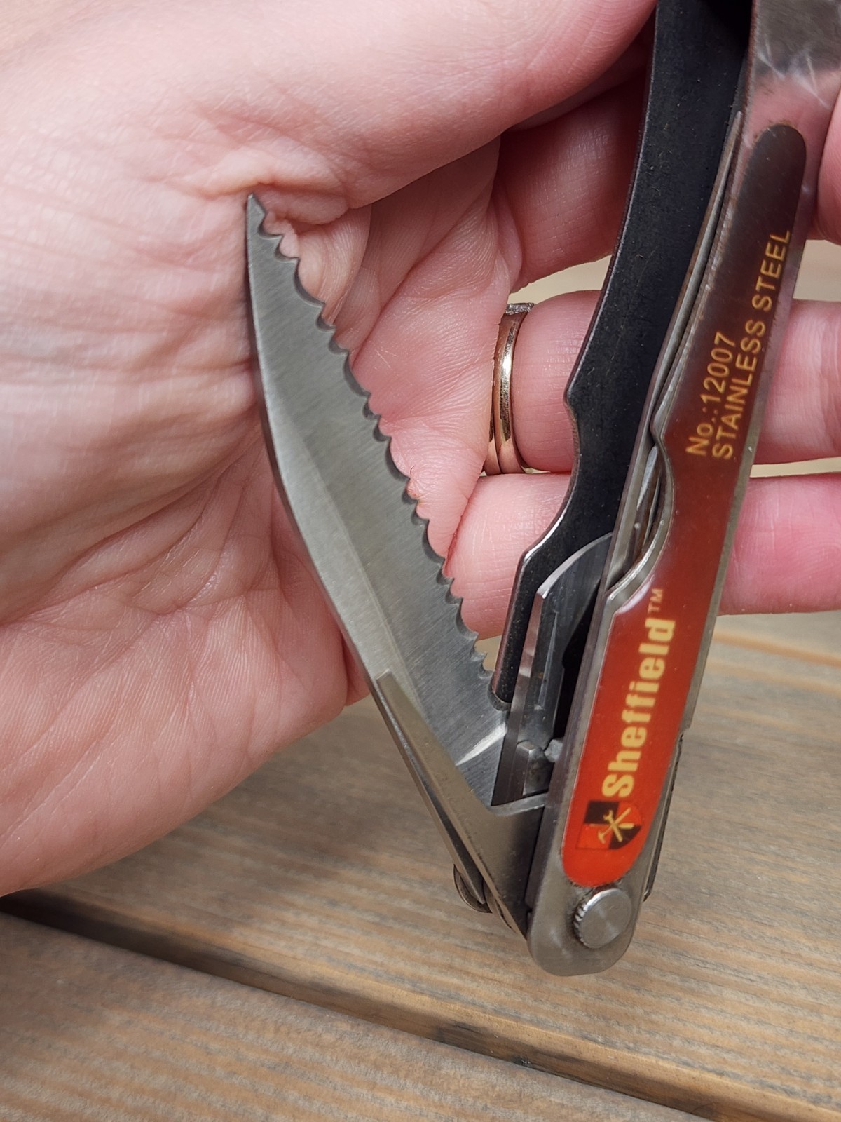 Sheffield Stainless Steel Folding Pliers & Multi Tool NO. 12007