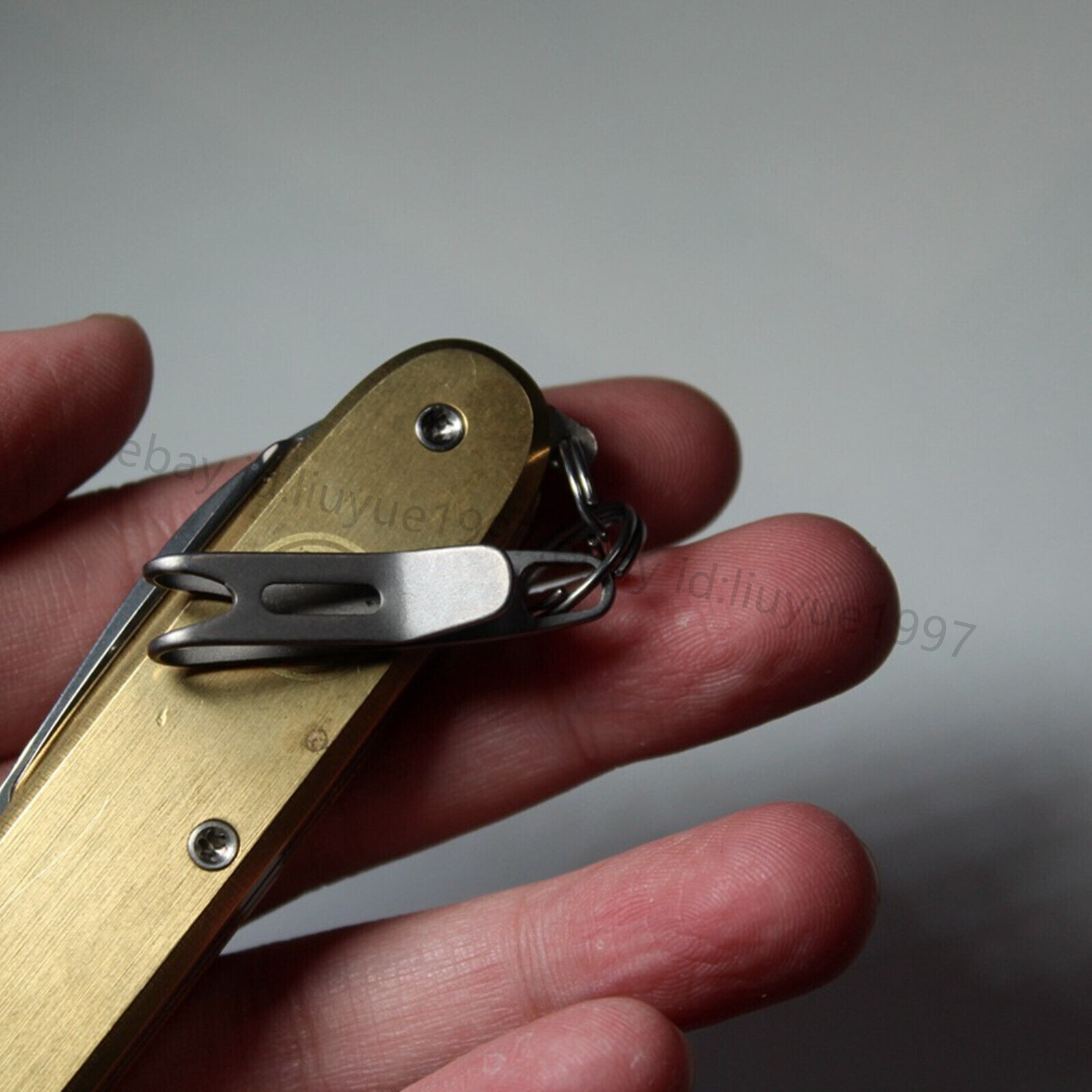 Titanium Mini Edc Gear Pocket Suspension Clip Hanger Tool Key Ring Keychain