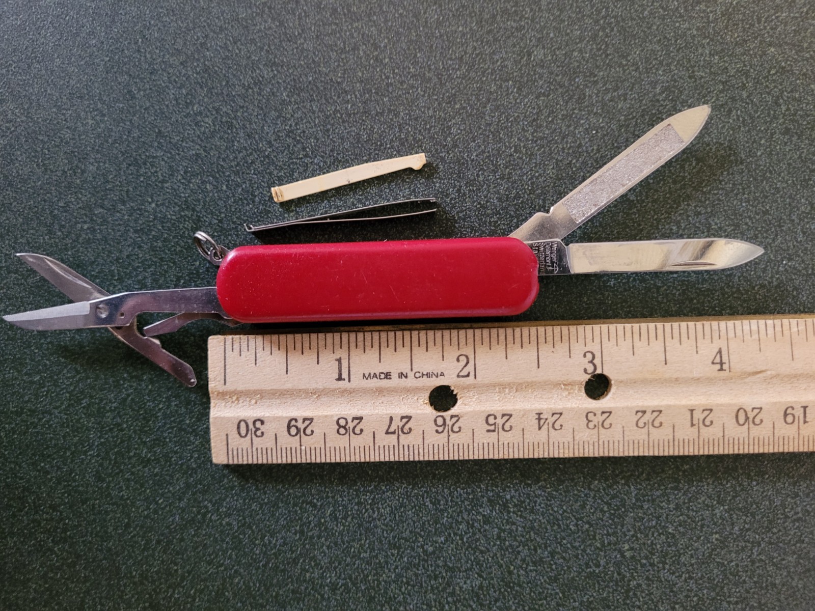 Wenger Delémont Red Swiss Army Multi-Tool Knife Scissors Tweezers Toothpick File