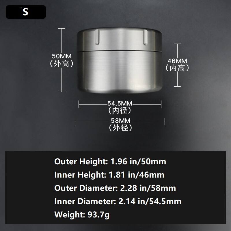 Waterproof Titanium Pill Holder Case Container Organizer Jewelry Tea Storage Box