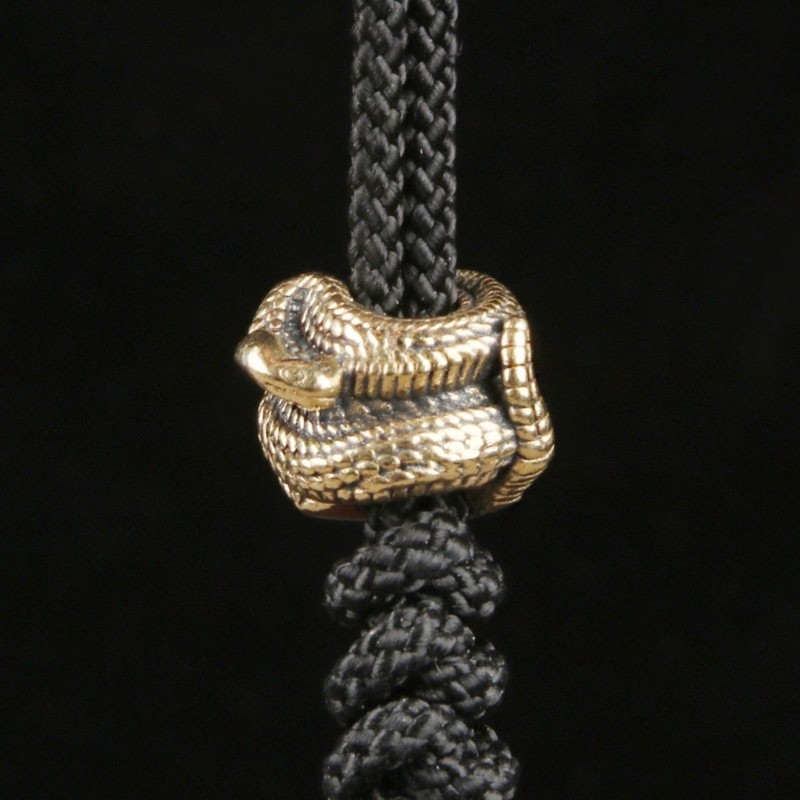 3Pcs Lanyard Beads Light Weight Snake Parachute Cord Beads Unique Charm Beads