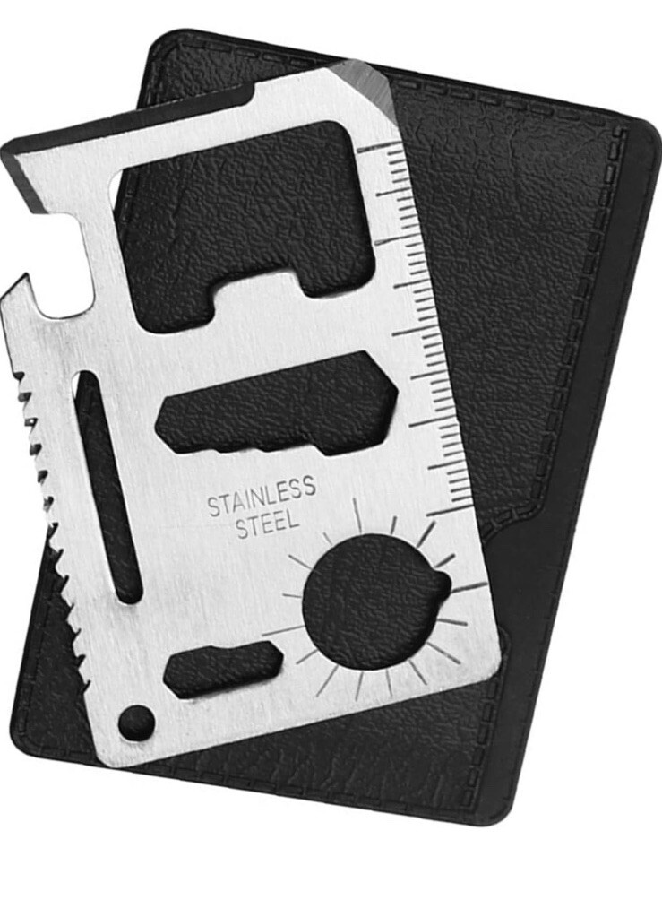 Lot of 3 Survival Multi Tools Credit Card Pocket Tool Camping Hiking Key 11 in 1