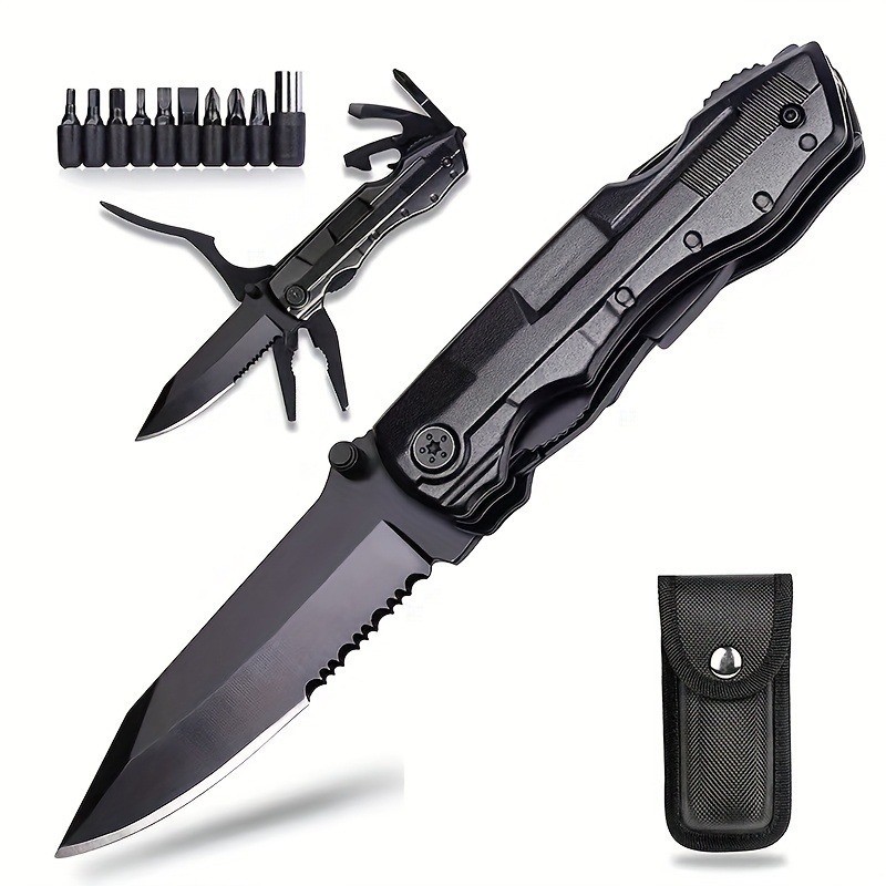 Outdoor Multi-Tool Hammer Wrench Emergency Escape Camping Folding Pliers