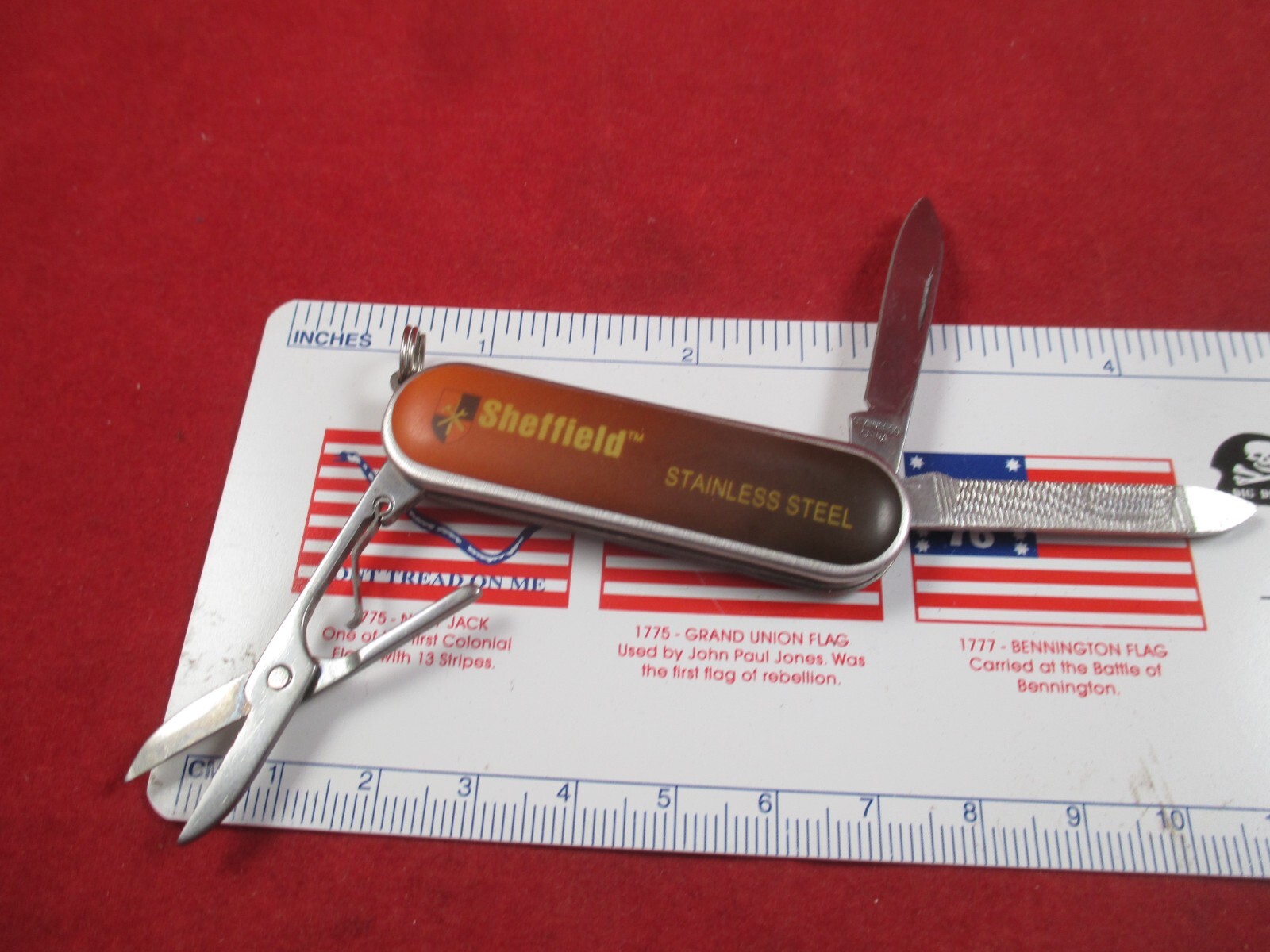 SHEFFIELD 3 Piece Multi Tool Knife- Scissors- Nail File