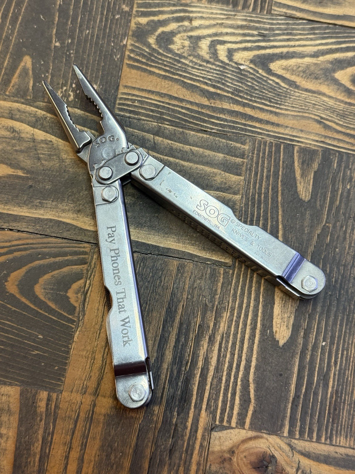 SOG Pocket Power Plier Folding Multitool Discontinued Collectible Used Branded