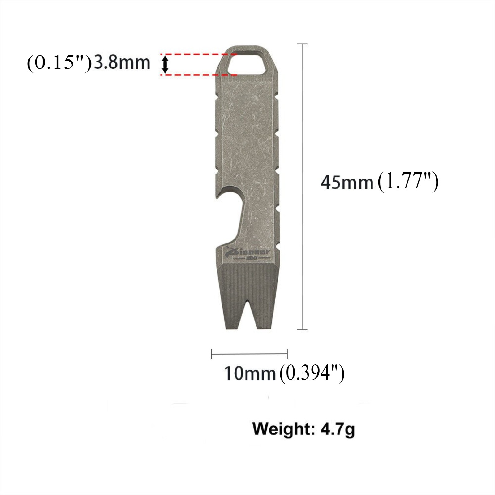 EDC Mini Ti Alloy Keychain Multi Tool Pocket Pry Bar Crowbar Opener Cutter