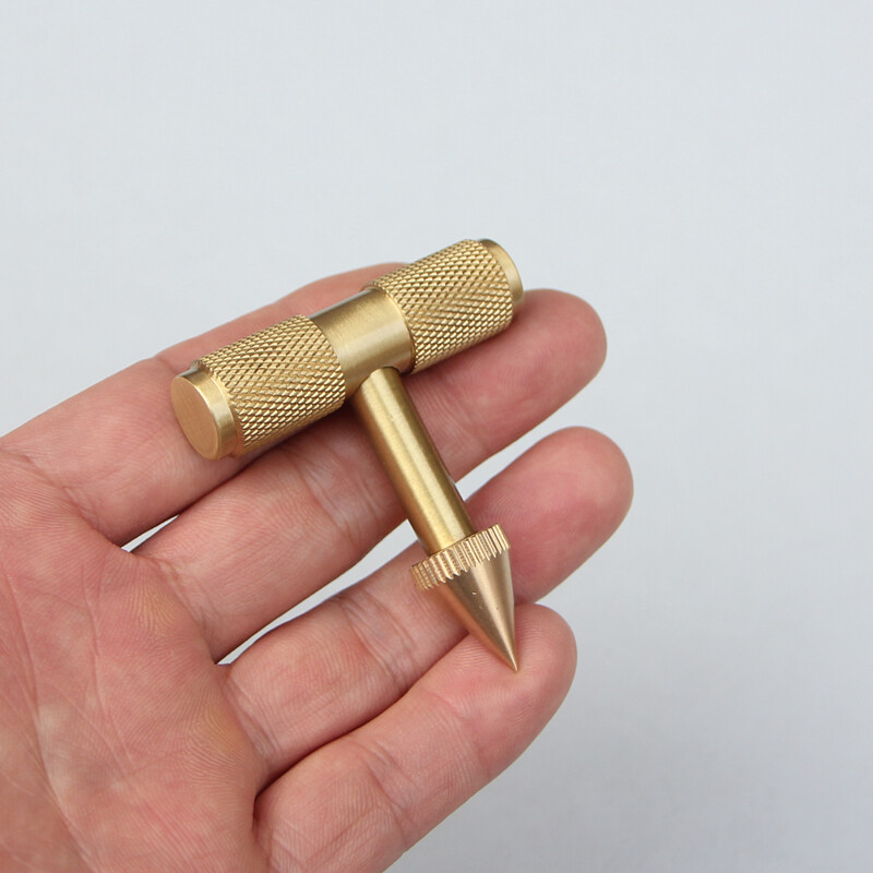 EDC Brass Cool Stick Toys Small T-Type Outdoor Pocket Tool Tactical Multi Tool