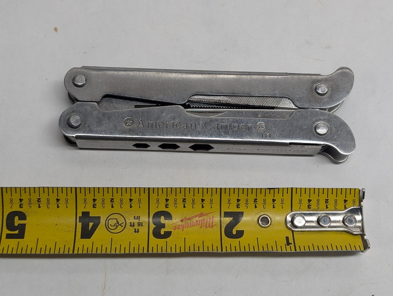 Vintage American Camper Multi Tool Folding Pocket Knife Set Stainless Steel