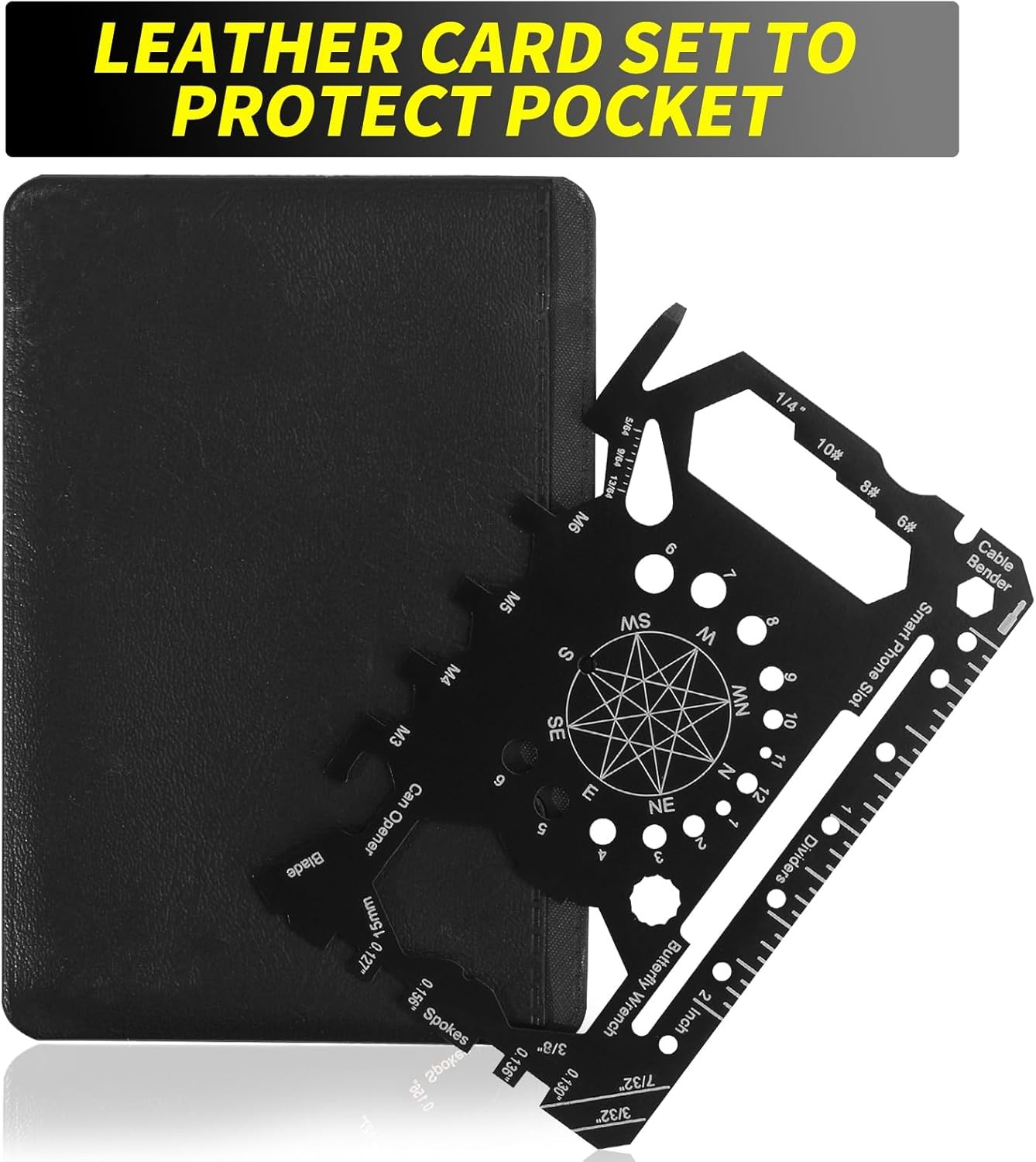 52 in 1 Slim Minimalist Survival Card Wallet Tool Card Credit Card Size