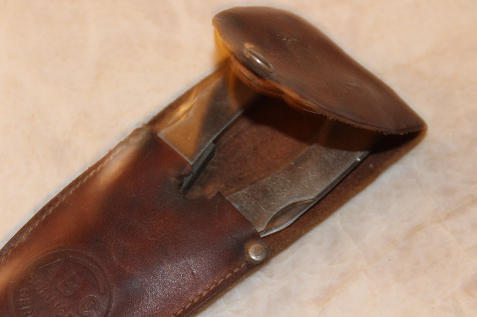 Vtg ABC Solingen Germany Stainless Steel Fishing Multi tool w/ Original Sheath