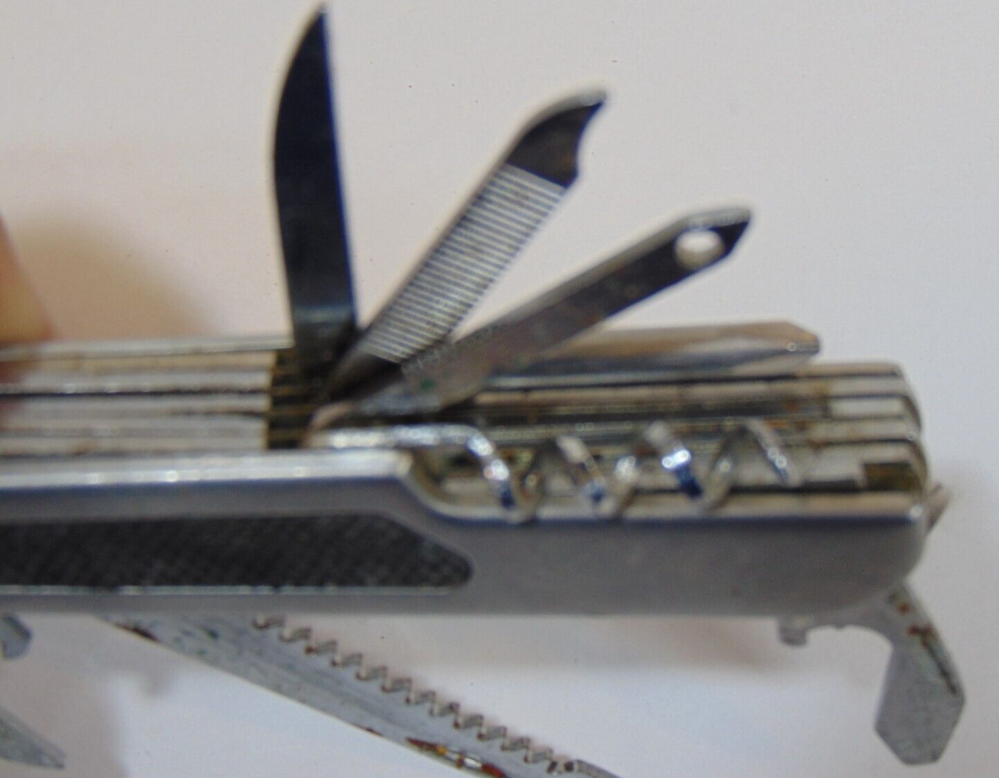 Vintage Multi Tool Pocket Knife Folding Scissors Screw Opener 10 Tools Versatile